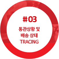 통관상황 및 배송 상태 TRACING